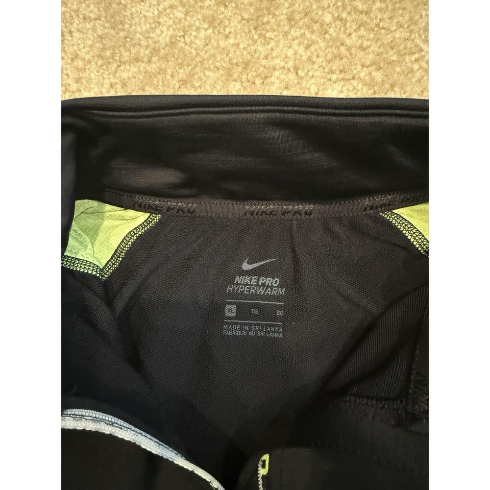 Nike Pro Hyperwarm Quarter Zip Pullover Women's XL Black - Picture 4 of 8